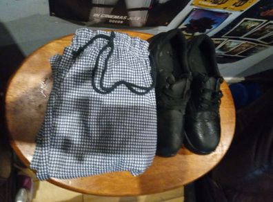 (Coppinger) Kitchen work pants XL and Shoes uk size 9