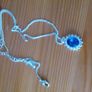 Necklace And Earring set with nice blue stone . Image 5