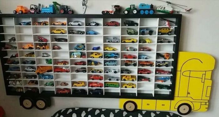 Cabinet Display Shelf Truck Kids Storage Collectibles