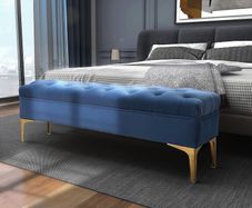 Bed Bench, Upholstered Bench Seat, Entryway Shoe Bench with Button Tufted for Bedroom