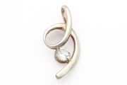 Vintage Cubic Zirconia 925 Silver Pendant