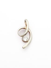 Vintage Cubic Zirconia 925 Silver Pendant