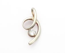 Vintage Cubic Zirconia 925 Silver Pendant