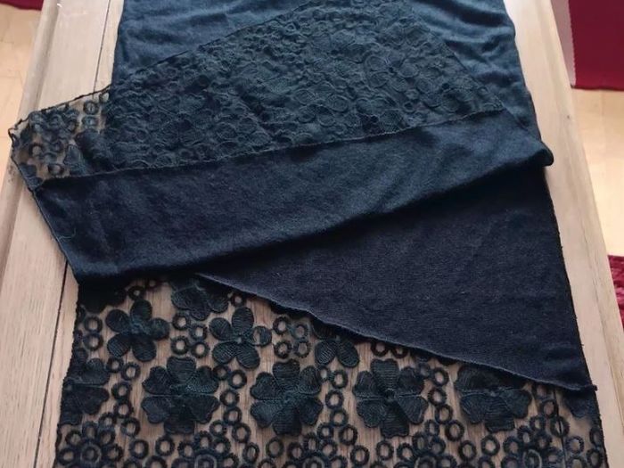 Beanie Hat and Scarf with Lace