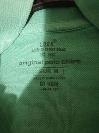 h&m light green small medium polo shirt