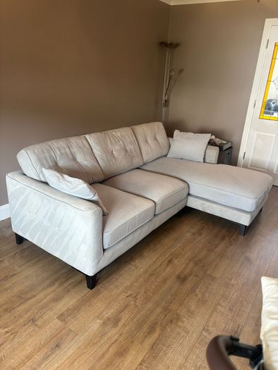 Modern Light Grey Chaise Sofa