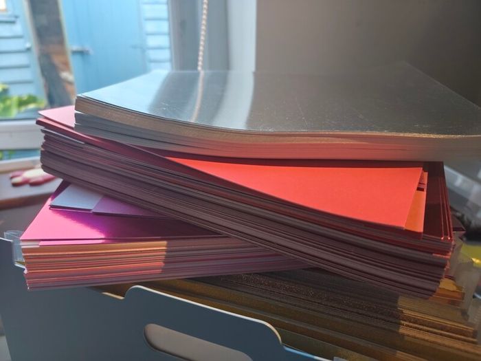 Card stock coloured