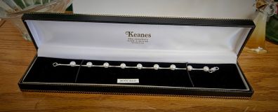 Original white gold and pearl bracelet
