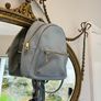 Genuine leather mini backpack light blue leather - Florence Italy Image 2