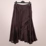 Monsoon Dark Chocolate Brown Tiered Ruffle Whimsigoth Fairy Grunge Midi Skirt 8-10UK/36-38EU Image 2