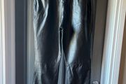 M&amp;S Black faux leather trousers size 12/M