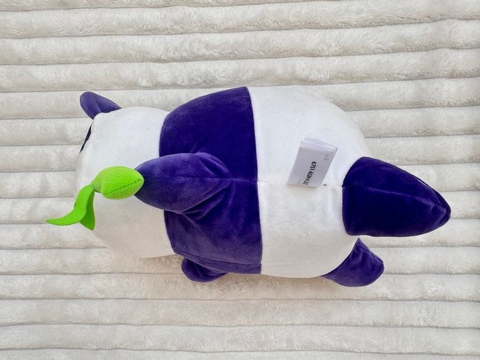 Aphmau MeeMeows Safari Purple Panda Cat Plush approx. 11"- length Used Please see photos