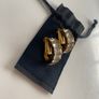 Beautiful Crystal and Goldtone Vintage Clip on Earrings Image 2