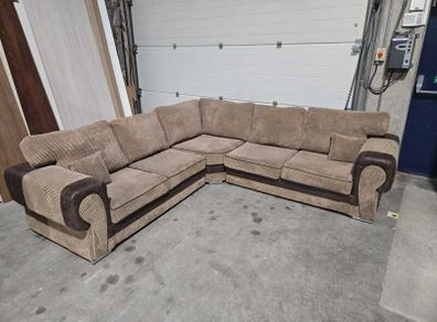 Beige Fabric Corner Sofa