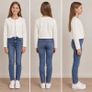 Girls Ivory Floral Lace Cardigan Image 2