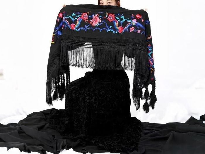 Brand new Designer oversized embroidered scarf