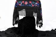 Brand new Designer oversized embroidered scarf