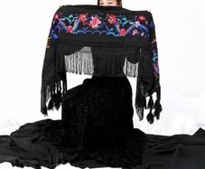 Brand new Designer oversized embroidered scarf