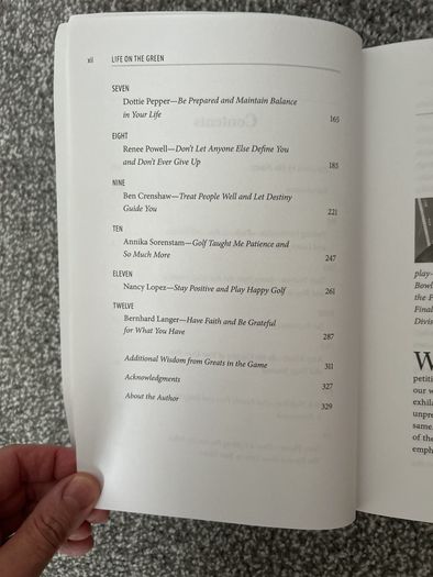 Golf wisdom book Life on the green