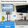 Mobile TV Stand on Wheels, Rolling TV Cart with Media Shelf, TV Mount Stand with Tilt, 2 Level Height Adjustable Low Profile Design for 23 60in LED/LCD/OLED TVs, Holds 25kg, Max VESA 400x400mm Image 5