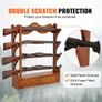 Gun Rack, Wood Gun Rack Wall Mount, Gun Display Rack holds 4 Rifles, Shotguns, 60 kg Heavy Duty Wall Storage Display Rifle Rack with Soft Padding Image 3