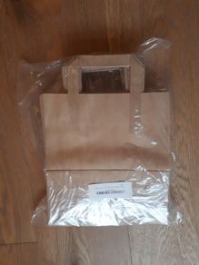 Medium Brown Paper Carrier Bags - (8" x 10" x 4") - 25pcs