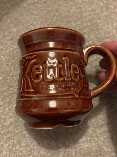 Vintage Ceramic Kettle Restaurant Mug