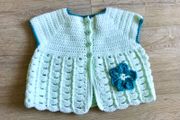 Baby girls Hand made top, 6-9m approx new