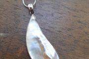 Sterling Silver Pearl Onyx Pendant and Chain