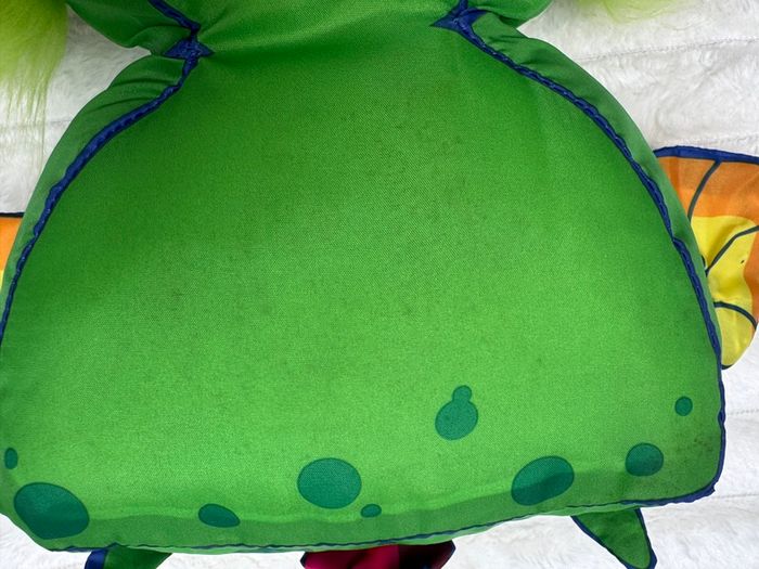 Little Tikes green monster plush approx. 27 cm. Dirty Used Please see photos
