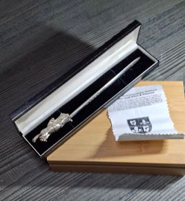 Irish Solid Silver Horse & Jockey Letter Opener