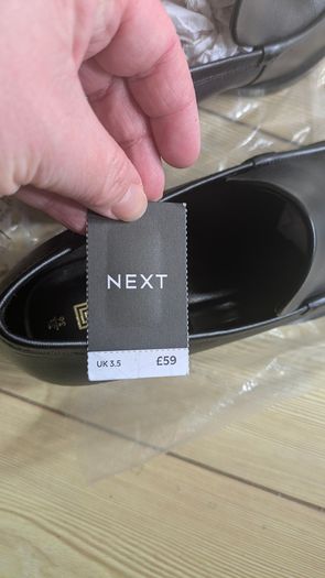 Leather Square Toe Heel Loafers