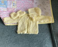 Handknit NB cardigan