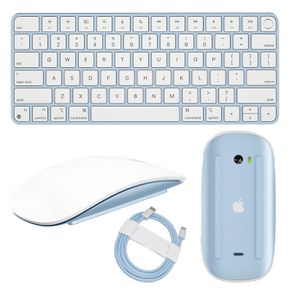 Apple Magic Keyboard with Touch ID A3118 + Magic Mouse A3208 + Cable GENUINE (Brand New/ Type C) Gold