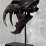 Sabre-Tooth Tiger Skull  - Bronze, Metal Stand, Signed Image 6