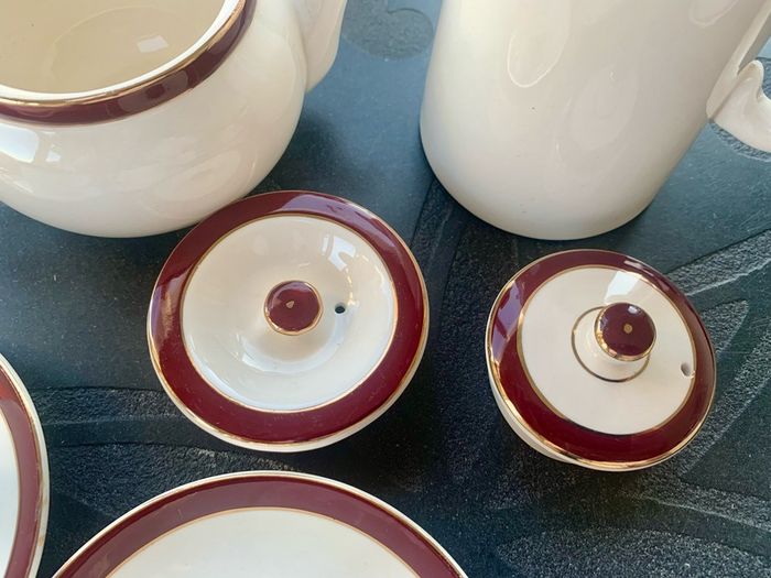 Mid Century Alfred Meakin Demitasse Set, 15 Piece English Coffee Service, 1950s