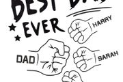 Personalised Father's Day iron on decal.