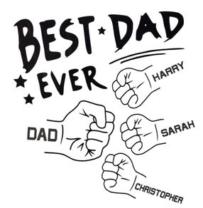 Personalised Father's Day iron on decal.