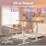 Standing Desk with USB Charging Port, 140 x 80 cm, 4 Preset Height Settings Image 7
