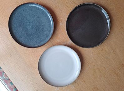 Set of 3 Glazed Side Plates
