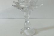 Glass Lotus Flower Pedestal Tealight