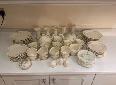 Belleek Shamrock Basketweave Collection