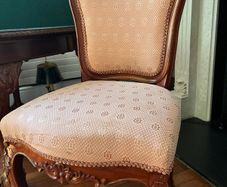Set of 6 Carved Dining Chairs Solid Wood