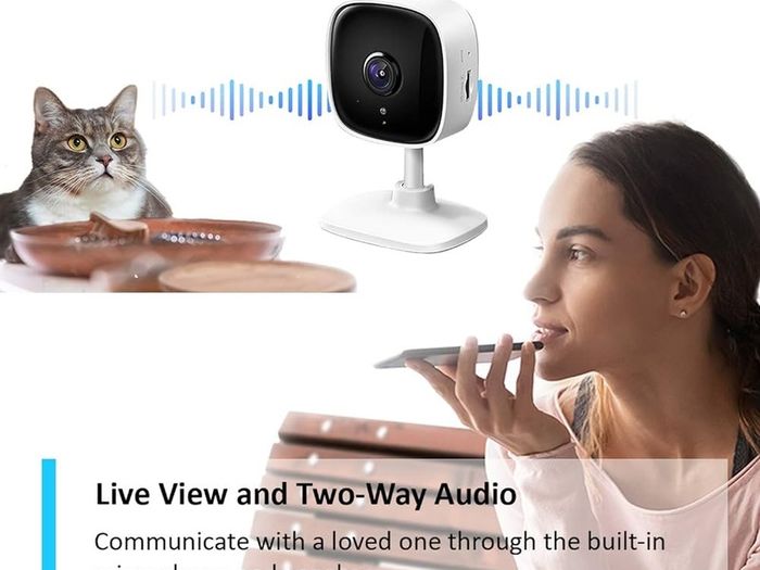 Mini Smart Security Camera, Indoor CCTV, Works with Alexa&Google Home, No Hub Required, 1080p, 2-Way Audio, Night Vision, SD Storage, Device Sharing