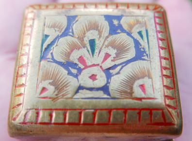 Vintage Collectible Brass Medicine Box For Pills ,Beautiful Design Collectible