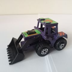Matchbox Superfast 1976 Tractor Shovel Purple w/ Green & Orange Decals