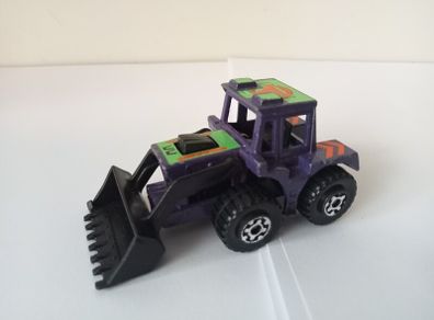 Matchbox Superfast 1976 Tractor Shovel Purple w/ Green & Orange Decals