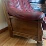 Leather & Walnut 3 piece Suite Image 2