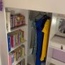 Loft bed with dressing table, drawers, wardrobe, bookshelf and bed Image 3
