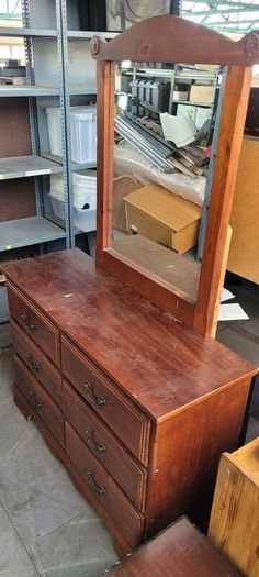 vintage dresser with mirror